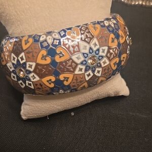 Brighton Cloisonne Pattern Hinged Bangle